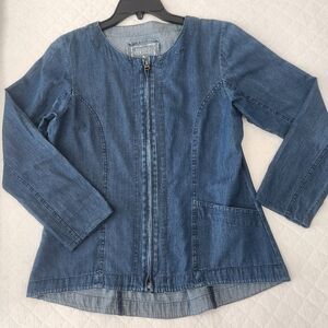 Vintage Beyond Threads Soft Cotton Denim Zip-Up Jacket Sz Small